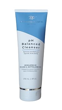 Dermatologists Choice pH Balanced Cleanser with AHA Glycolic Acid For Face and Body, Fragrance-Free Gentle Face Wash, Body Wash, and Makeup Remover