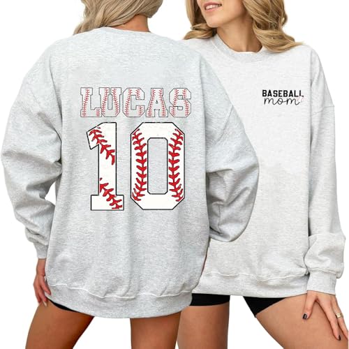 Custom Baseball Mom Sweatshirt Gameday Shirt for Mom Personalized Baseball Mom Gift