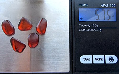 Raw Dark Amber Flat Gemstones Very Small Set Of 5 Stones #TOP3