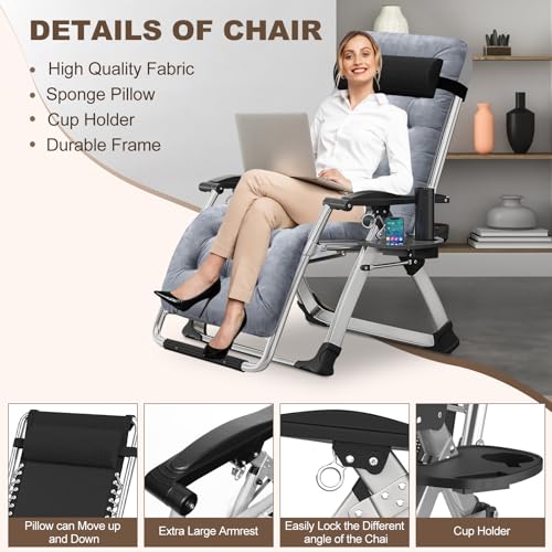 Image of DoCred Comfy Folding Recliner Chair -Bedroom Living Room Chairs