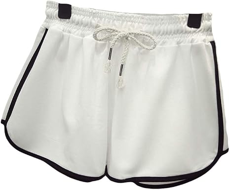 Kalaokei Pantaloncini Sportivi Donna Running Yoga Pantaloni Gamba Larga  Donna Vita Alta Pantaloni Corti Elastici Sciolto Coulisse Yoga Running Pantaloncini  Sportivi Bianca S : Amazon.it: Abbigliamento
