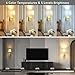Battery Operated Wall Sconces Set of 2: Gold Rechargeable Wall Lights with Touch and Remote Control, Wireless Battery Powered Wall Scone Cordless Wall Lamp for Bedroom Living Room Bathroom Hallway