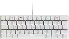 Teclado Mecânico Gamer Vinik Anihi White 60% Switch Red LED Rainbow