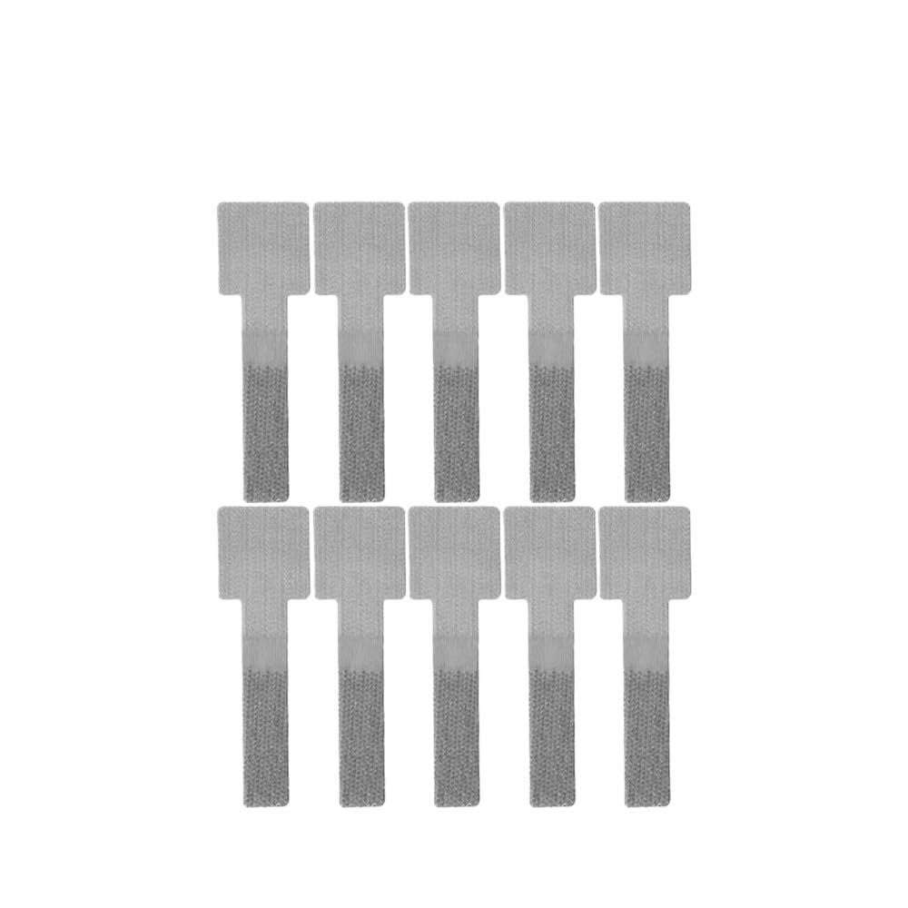 Reusable Cable Ties Velcro Ties Self-Adhesive Power Cord Cable Holder Adjustable Cord Storage Desktop Organiser Manager(Grey-10PCS)