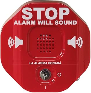STI STI-6400 - Exit Stopper Multifunction Door Alarm, Red