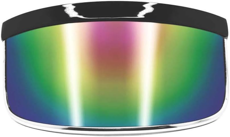 Mirror Futuristic Visor Sunglasses - Cyberpunk Full Face Shades, Perfect Rave Accessories for Festival Outfits