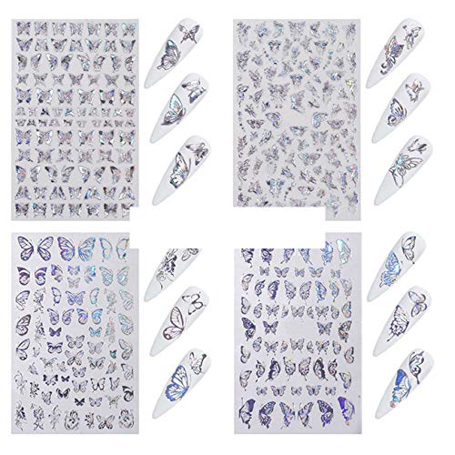 Beiling BEILING-0000043 8 Sheets Laser Butterfly Nail Stickers thumb #4