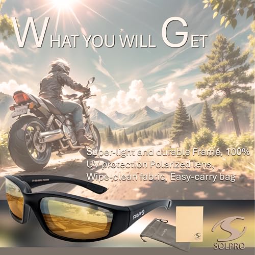 SOL PRO Yellow Polarized Night Riding Glasses
