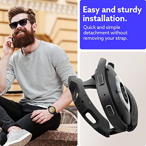 Image of CASEOLOGY by Spigen Caseology Vault for Samsung Galaxy Watch 5 44mm Case, Galaxy Watch 4 44mm Case -Matte Black
