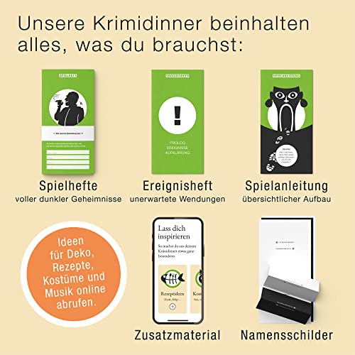 Stadtkrimis Exit Escape Stadtführung CULINARIO MORTALE® – Expedition in den Tod - Krimidinner für Zuhause für 5 bis 7 Personen - unterhaltsames Krimi Dinner für Zuhause - Krimispiele für Erwachsene