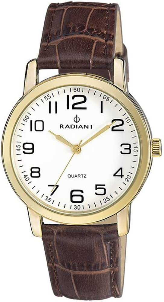 Radiant New Grand Men's Analogue Quartz Watch with Leather Strap RA281604, Classic