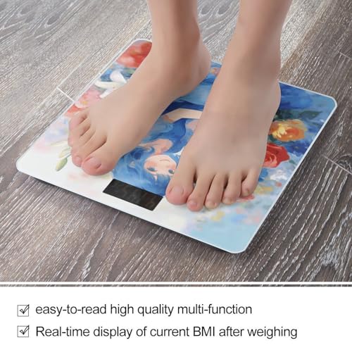Báscula digital de baño con pantalla LED clara y plataforma de vidrio templado miniatura 5