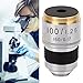 100X Professional Microscope Objective Lens Replacement with RMS Size and Storage Cylinder