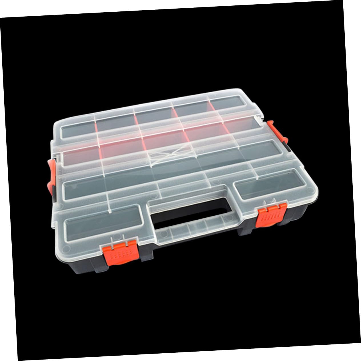 jojofuny Organizador Portátil Tapa de Plástico PP Divisores Removibles Caja de Almacenamiento de Tornillos y Asa Ergonómica para Componentes Electrónicos