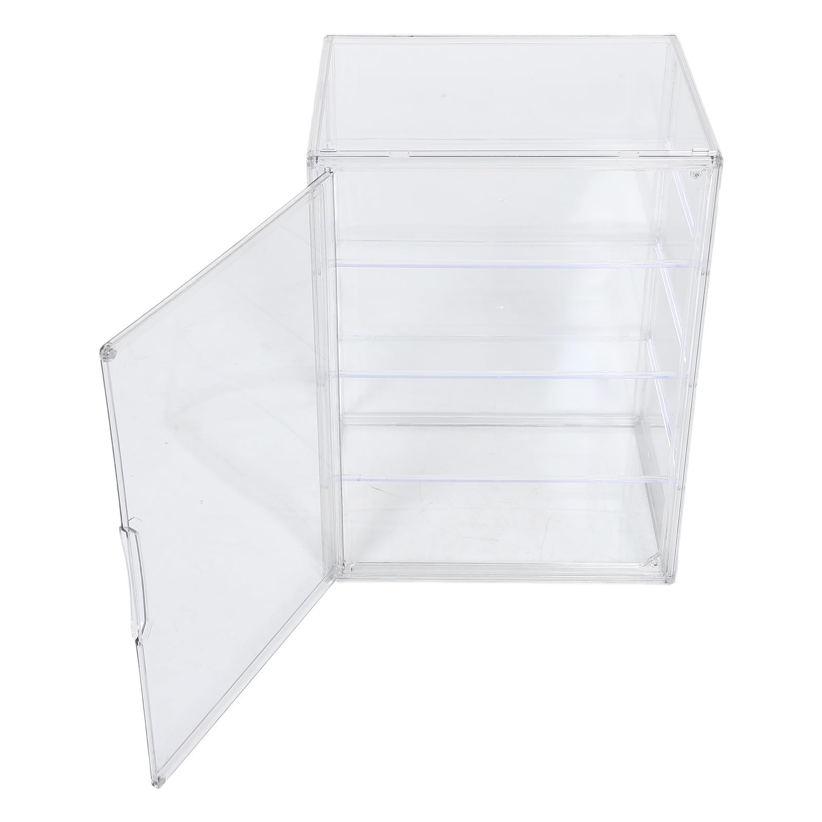 Expositor para Encimera de Cocina 4 Niveles Ajustables Transparente con Puerta Magnética Vitrina para Pasteles y Panadería Grande 36X27X22 CM Expositor Funcional para Repostería