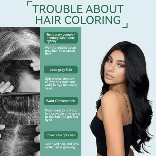 Root Touch-Up Stick - DarkBrown Hair Mascara - Grey Hair Cover Up - Semi-Permanent Hair Dye Temporary Brush - Waterproof Long Lasting Grey Hair Coverage Beard - Image 4