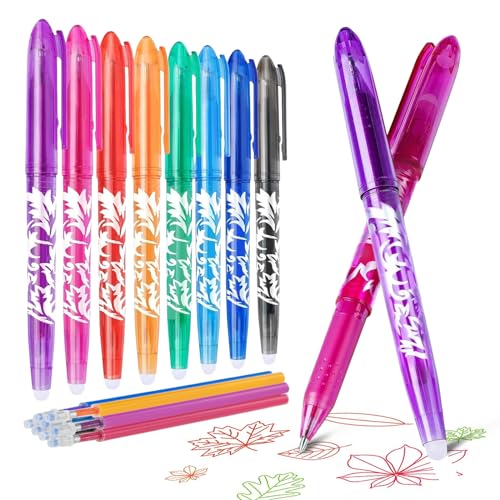 Bolígrafos borrables gel multicolor 8 unidades 0.5mm