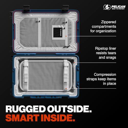 Image of Pelican ATX Luggage - Hardside Carry On Luggage with Wheels - 22 Inch Carry On Bag - Airline Approved (Indigo)