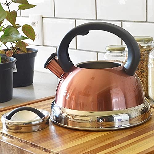Chaleira Inox com Apito 3L Cobre