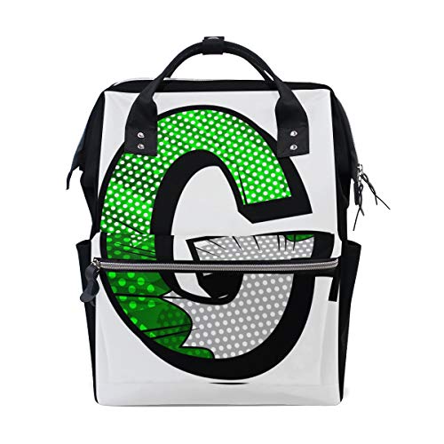 Eglish Buchstabe G Einzigartiges Design Große Kapazität Wickeltaschen Mama Rucksack Multi Funktionen Windel Wickeltasche Tote Handtasche Für Kinder
