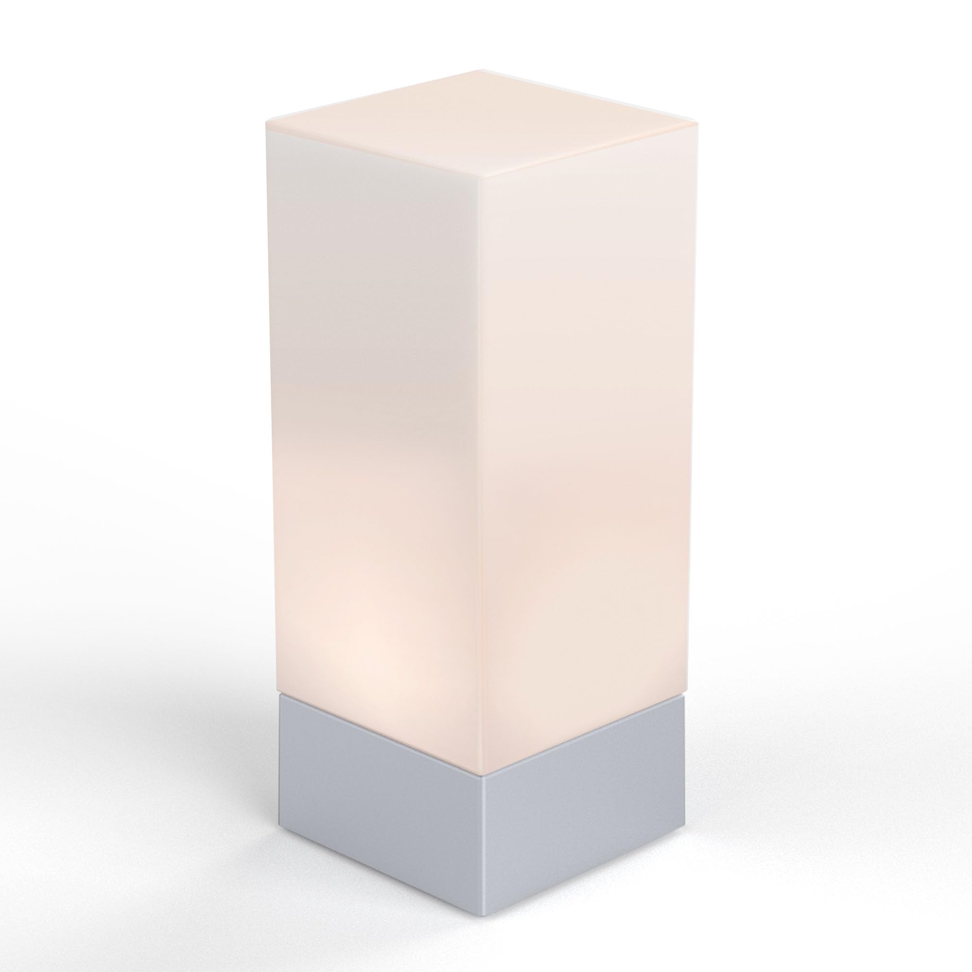 Enlighten Shabbos Lamp, Kosher lamp for Shabbat & Yom Tov, Silver Table Lamps and Nightlight for Bedroom Living Room, LED Dimmable Square Table lamp, (10W Eqv 75W, 730LM, 3500K,)