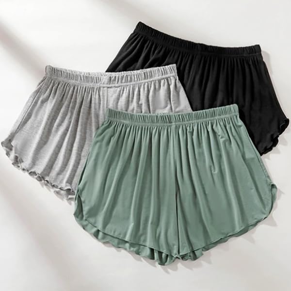 Kurze Schlafhose Damen Baumwolle Schlafshorts Schlafanzughosen für Damen Sommer Kurzer Pyjamahose – Bild 5