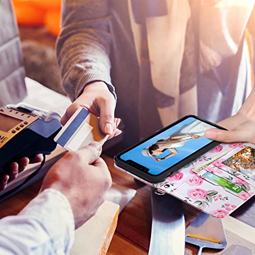 Ulak Iphone Xs/X Wallet Case For Women, Pink Floral Folio Flip Cover With Card Holder & Kickstand, 5.8 Inch #TOP6