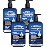 Champú para el cuidado del cuero cabelludo para hombres y mujeres, limpieza aclaradora para el cuero cabelludo escamoso con picazón, champú hidratante suave, sin sulfatos (4 unidades)