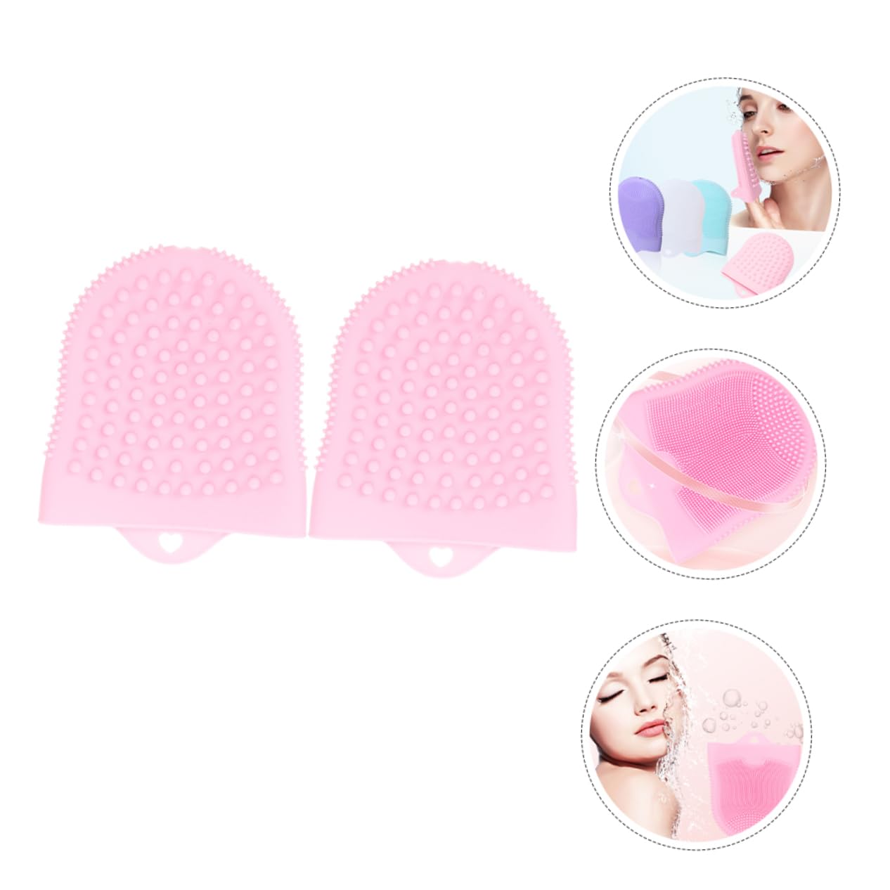 Healeved Gentle Face Exfoliator Brush Silicone Cleansing Brush for Blackheads Dead Skin