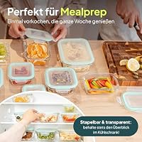 uandu Glasbehälter mit Deckel 16-teilig – Meal Prep Boxen Glas – Ansicht 4