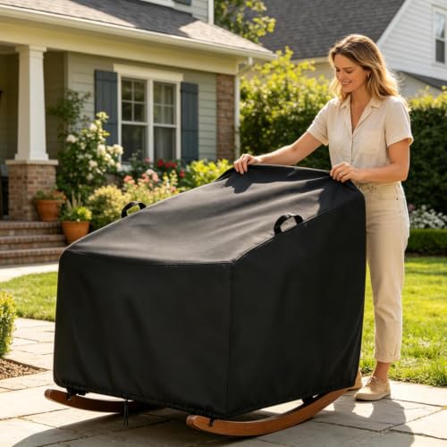 Funda para silla de exterior impermeable con cordón ajustable 4