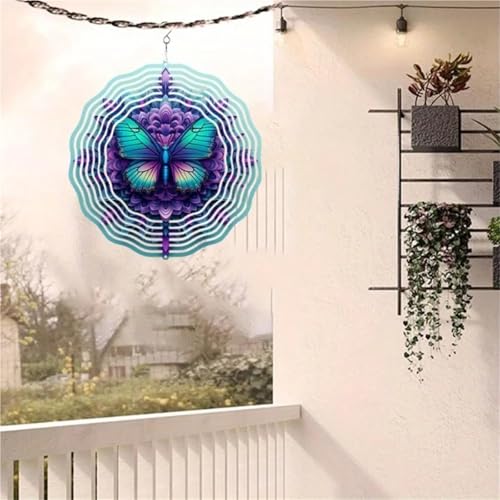 Carillon éolien Mandala idée de cadeau de Noël pour le jardin