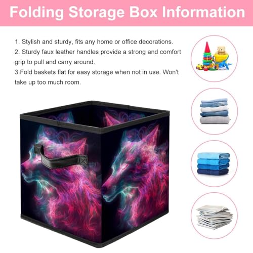 Boîte de rangement loup fluo pour optimiser le manque de place - 4