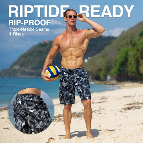 Image of Kanu Surf Men's Wade Mens Swim Trunks Quick-Dry Swim Shorts Men, 5.5 - 9 Inch Inseam (Regular & Extended Sizes)