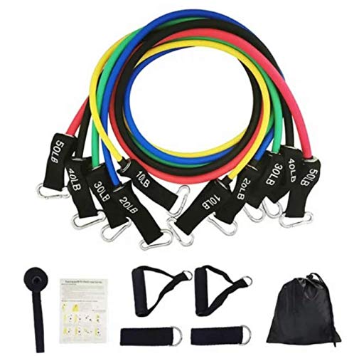 Resistance Band Exercise Band | Active Recovery Kits, Exercise Band |12 Pcs Changeable Resistance Band Set for Complete Home Workout Kit