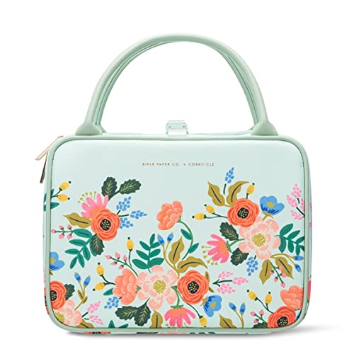 Corkcicle & Rifel Paper Co. Baldwin Boxer Cooler Lunch Box, Water Resistant Insulated Bag, Perfect For Traveling With Wine, Beer, Ice Packs, And Lunches, Mint Lively Floral #TOP25