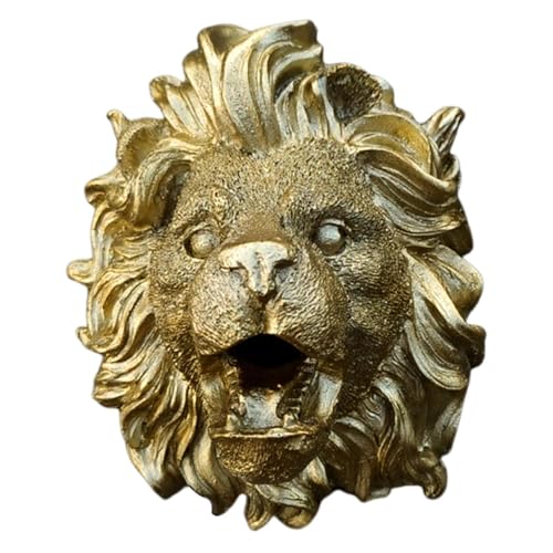 Bec De Fontaine De Lion – Cracheur D'étang De Cascade Mural En Résine Naturelle, Ornement Décoratif De Caractéristique D'eau De Tête De Dragon |...