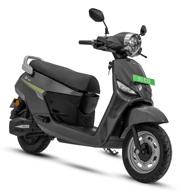 Image of BG C12i MAX 2.0 Electric Scooter With Charger, (Advance Booking for Ex-Showroom) (Brooklyn Black)