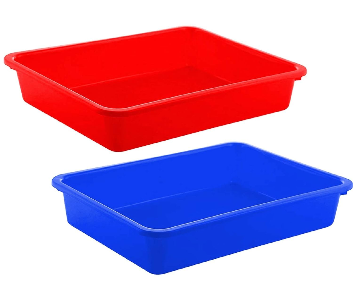 Sky Home Storage Tray|Versatile Plastic Storage Organizer|Rectangular Tray Multipurpose Plastic Tray CODE101 Sizes 260x210x51 mm Multicolour - Pack of 1