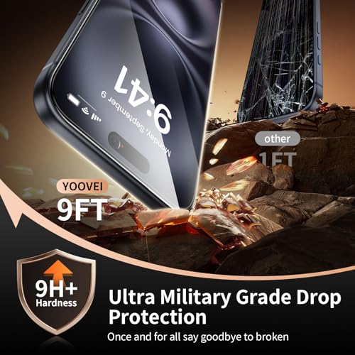 Image of 2 Pack for iPhone 16 Screen Protector, 9H+ Hardness Tempered Glass Full Edge Coverage, Military-Grade Shatter Protection, HD Clear & Sensitive Touch, Easy Installation