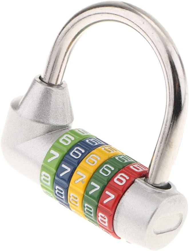 Mini Combination Padlock,5 Digit Number Password Code Dial Combo Lock(Color:D)