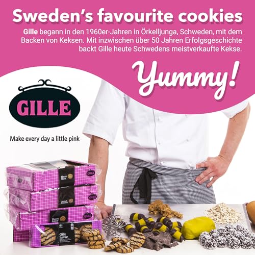 Gille Schwedische Hafertaler Havre flarn, 600 g Haferkekse, knusprig & laktosefrei, mit 23% Haferflocken, traditionelles Gebäck aus Schweden
