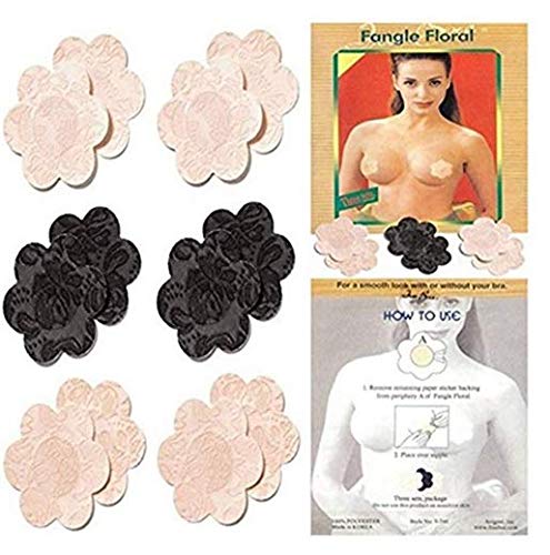 Free Bra Fangle Floral Nipple Cover - 1 Pack #TOP4