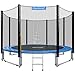 Monzana Trampolín de 305 cm Cama elástica Negro y Azul con Red de Seguridad y Escalera Juego Deporte Exterior jardín