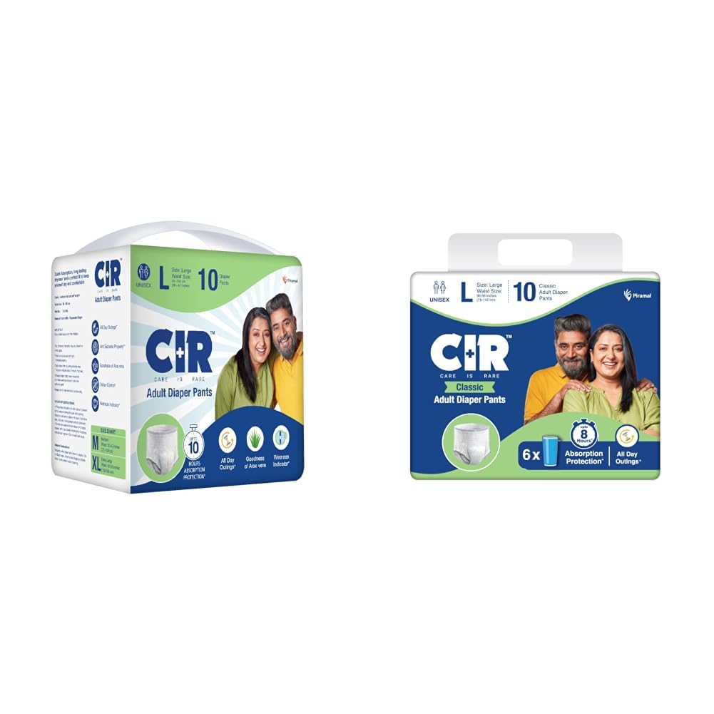 CIR Adult Diaper Pants Style | Adult Diaper Large Size (L)|Waist (90-120cm I 35" - 47") |10 hr Absorption-Protection | Unisex with Wetness Indicator | Odour Control | Goodness of Aloe Vera | 10 Units-image-22