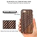 TENDLIN Compatible with iPhone SE 2022/SE 2020/8/7 Case - Wood Grain & Leather Hybrid Slim Case