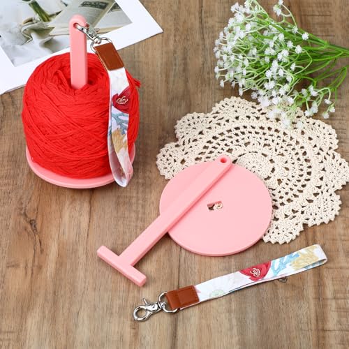 Image of 2pcs Wrist Yarn Holder, Portable Yarn Ball Holder Craft Yarn Spinner Yarn Hanger Knitting Storage Stand Crochet Minder Accessories Crocheting Supplies for Preventing Yarn Entanglement