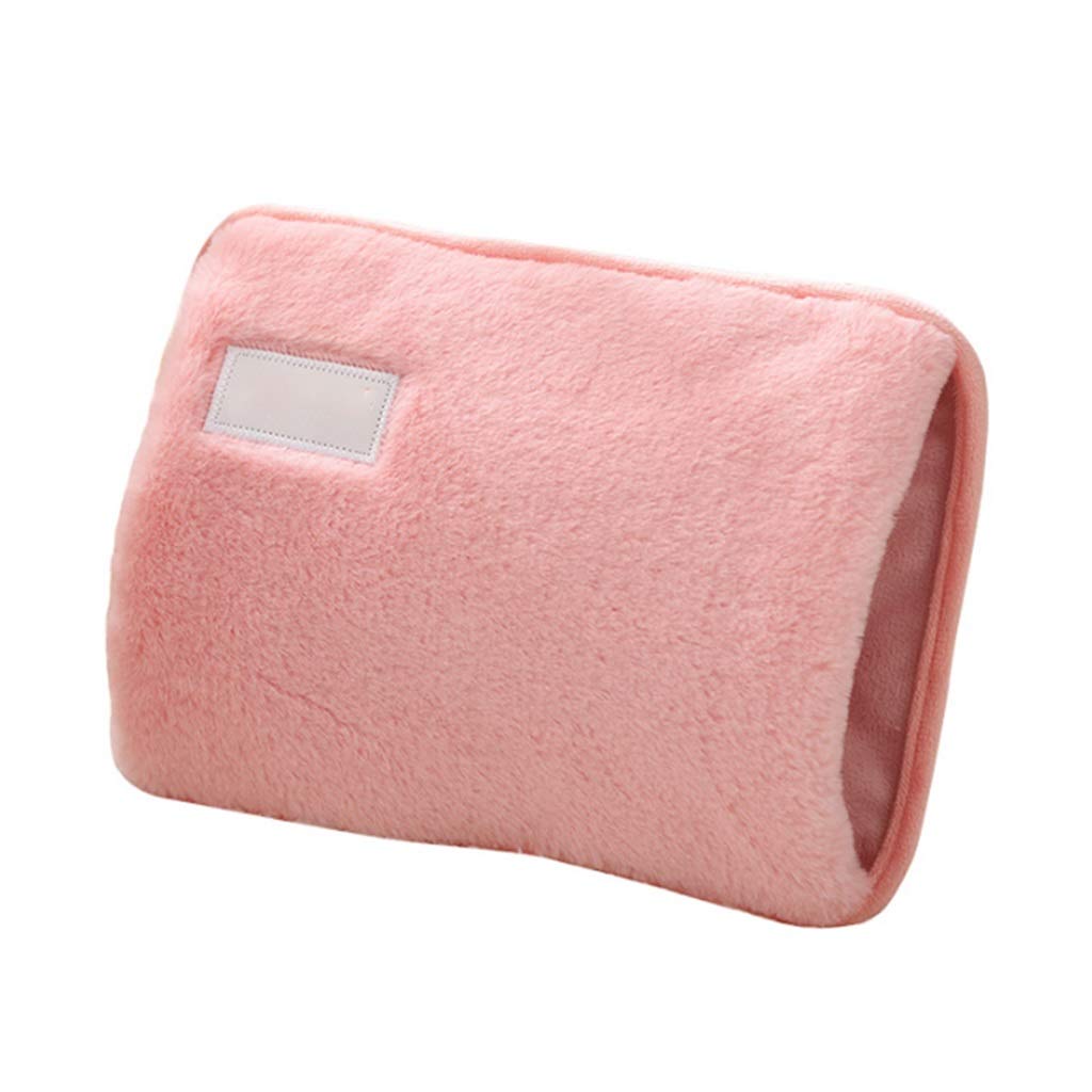 Termofor, termofor z polarową osłoną Akumulator ogrzewacz dłoni kieszonkowy przenośny elektryczny termofor Prezenty dla dziewczynek (kolor: szary) (Color : Pink)