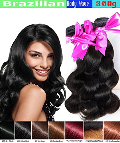 BODY WAVE 7A Brazilian 3 Bundle Pack GREAT DEAL ADD LACE CLOSURE 30% Off Wavy Virgin Hair Weave Extensions 100 Unprocessed Human Hair GUARANTEED Natural Color Off Black-8"10"12"