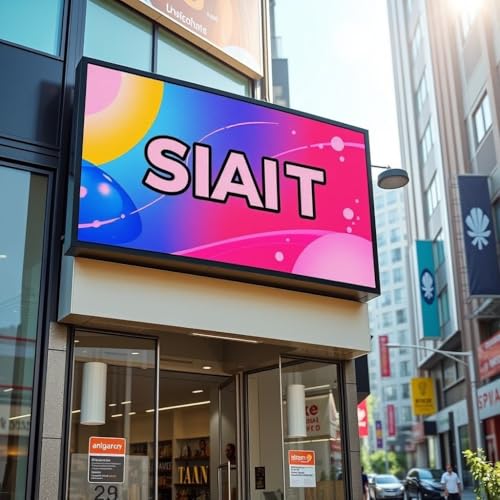 Image of P5 Outdoor 65 inchx34 inch LED Sign Programmable Digital Board -High-Res Scrolling Display, USB and WiFi Control, Custom Images & Video for Business